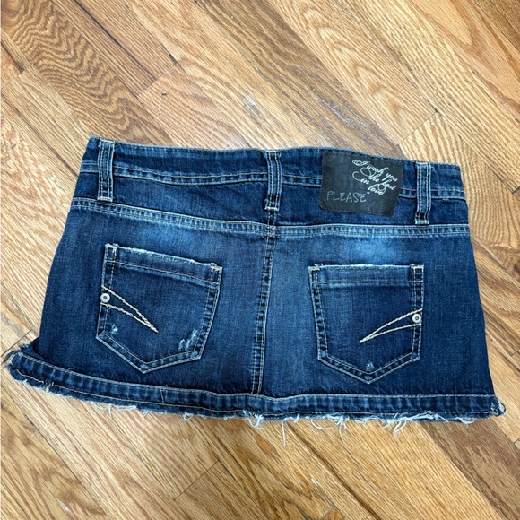 Blue Ruffled Mini Skirt - Picture 2 of 3